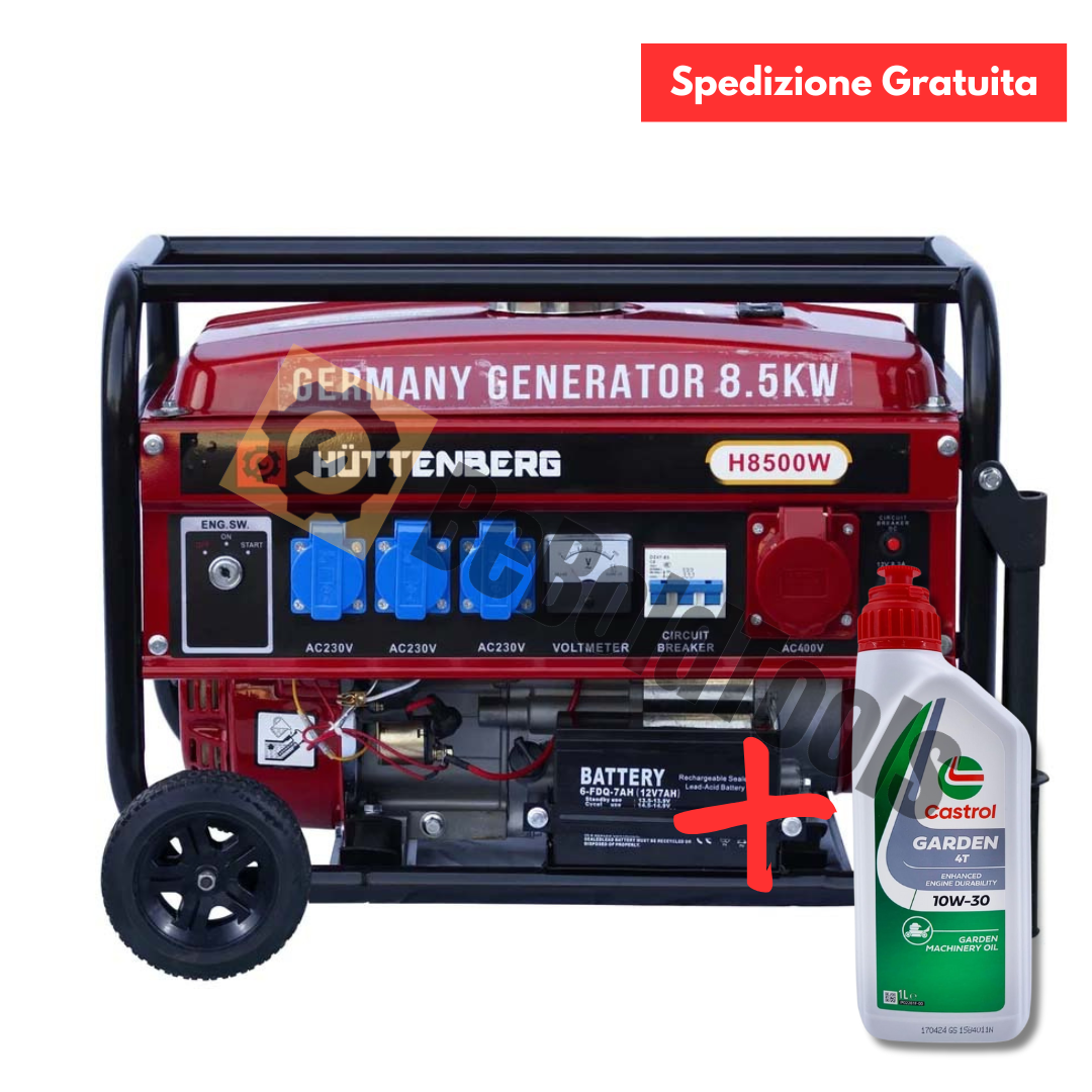 1 Gruppo Elettrogeno Silenzioso H8500W 8,5 KW 8500W - immagine 1